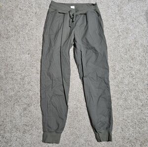 Zyia Active Pin Striped Army Green Jogger Pants